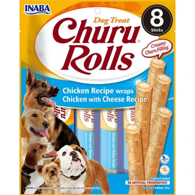 Abbildung von Inaba Churu Rolls Hundesnacks Huhn mit Käse
