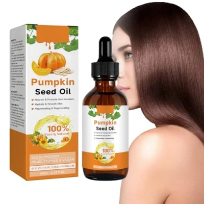 Abbildung von Pumpkin Seed Oil For Hair,Bio Kürbiskernöl Für Haare,Kürbiskernöl Haar,Kürbiskernöl Haarwachstum,Organic Oil,Reparatur Von Geschädigtem Haar Männer Und Frauen
