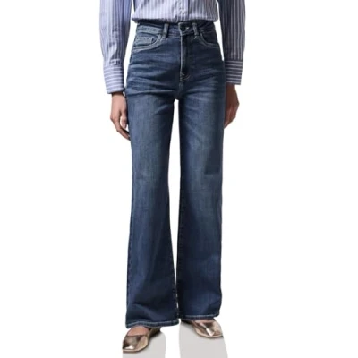 Abbildung von Street One Studio Flared Jeans, Damen, Größe: 25x30, Blau