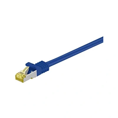 Abbildung von Goobay 91673 RJ45 Patchkabel CAT 6A S/FTP (PiMF) mit 7 Rohkabel / 500 MHz Netzwerkkabel Internetkabel RJ 45 Stecker LAN Kabel Blau 30m