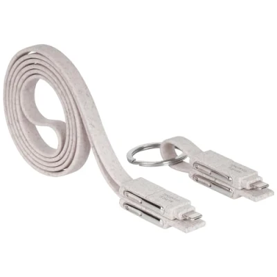 Abbildung von Mars Gaming MCA ECO, Pack 2x ECO Wheat Fibre Ladekabel, 1m USB Kabel + Magnetisches Schlüsselanhänger Kabel, 3.1A 50W Datenübertragung und Schnellladung, Kompatibel C/USB A/MicroUSB/Lightning