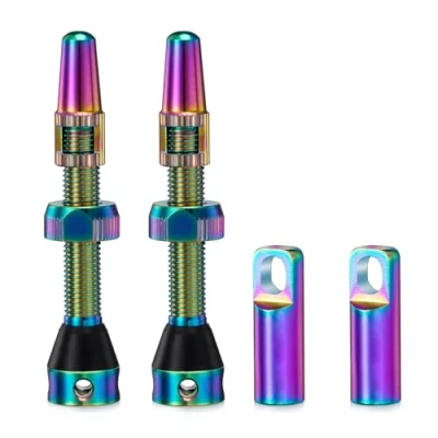 Abbildung von HZJD 2 Stück Presta Tubeless Ventile, Neon, Vorbau(44 mm)