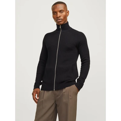 Abbildung von Jack &amp; Jones Jjpannel ZIP Cardigan Strickjacke, Herren, Größe: Medium, Black