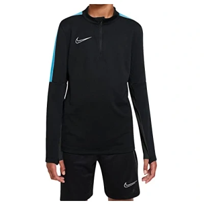 Abbildung von Nike Performance DF Drill Unisex Langarmshirt für Kinder, Größe: 116 128, Black/baltic blue/white
