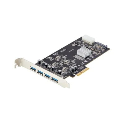 Abbildung von StarTech.com 4 Port USB PCIe Karte, 3.2 5Gbps, PCI Express Karte mit unabhängigen Controllern, A Anschlüsse