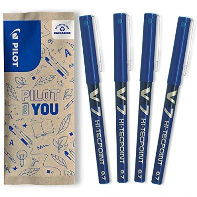 Abbildung von PILOT Hi Tecpoint V7, Tintenroller, 4er Set (Blau)