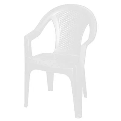 Abbildung von Spetebo Gartenstuhl Kunststoff anthrazit 4er Set (Set, 1 St), Monoblock Stuhl in Rattan Optik