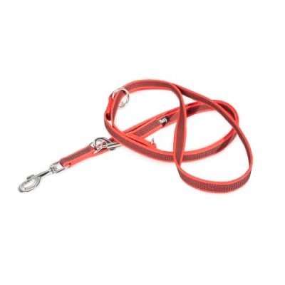 Abbildung von Julius K9 Hundeleine Leine Super Grip, doppelt verstellbar, rot