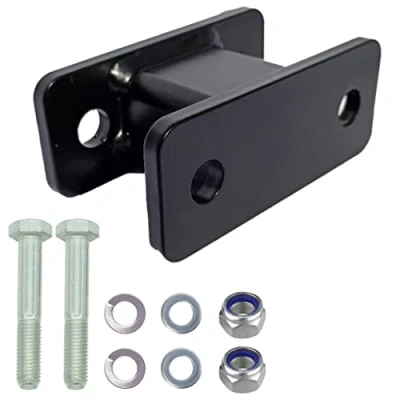 Abbildung von XIMPLIO Anhängerkupplung Verlängerung 75 mm Hakenverlängerung Adapter für Flanschkugel AHK 2 Loch 90 Lochabstand