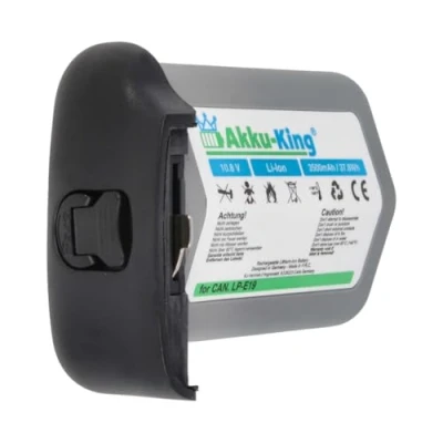 Abbildung von Akku King kompatibel mit Canon LP E19 Li Ion 3500mAh für EOS 1D X Mark II R3 aufladbar Original Ladegerät LC