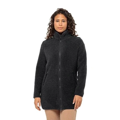 Abbildung von Jack Wolfskin HIGH CURL COAT Fleecejacke, Damen, Größe: Medium, Black