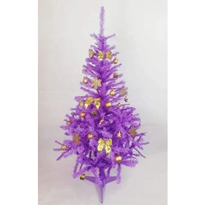 Abbildung von Kunstbaum 150cm Weihnachtsbaum Pink Christbaum Lila künstlicher Tannenbaum Weihnachten Christmas Tree (Lila 150cm)