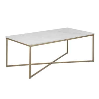 Abbildung von ACTONA GROUP Couchtisch &quot;Alina&quot;, Guangxi Marmor Tischplatte, mit Metallgestell, Breite 120 cm