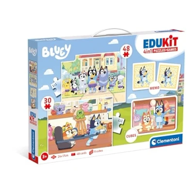 Abbildung von Clementoni® Puzzle Edukit, 4n1, Bluey, 78 Puzzleteile, Made in Europe, FSC® schützt Wald weltweit