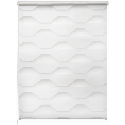 Abbildung von K home Klemmfix Doppelrollo Trapez, Weiß, 40 x 150 cm