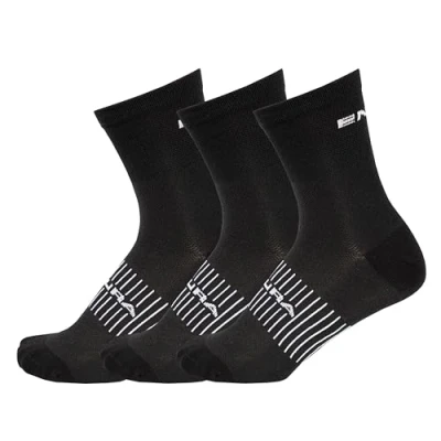 Abbildung von Endura CoolMax Race 3 P Fahrradsocken für Herren, Schwarz, S
