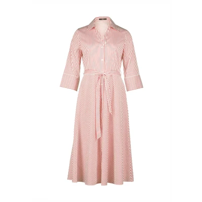 Abbildung von zero MIDI MIT BINDEGÜRTEL Blusenkleid, Damen, Größe: 34, Creamred