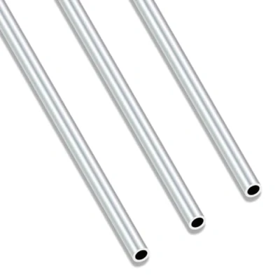Abbildung von iMeistek 6063 Aluminium Rundrohr, 250 mm Länge, 7 Außendurchmesser, 5 Innendurchmesser, nahtloses, gerades Rundrohr für Industrie, Dekoration, Architektur (3 Stück)