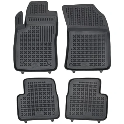 Abbildung von REZAW PLAST 201230 Fußmattensatz Gummi vorne und hinten schwarz CITROËN: C3 III