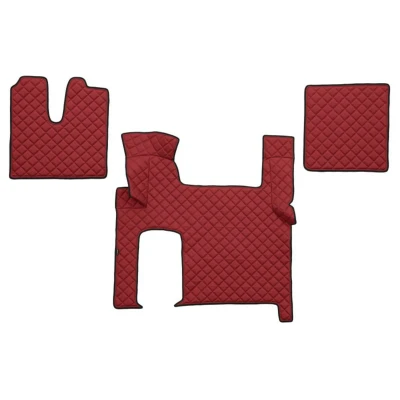 Abbildung von F CORE FL06 RED Fußmattensatz Eco Leder vorne 3 Rot MAN: TGX