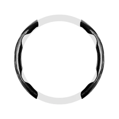 Abbildung von OCC MOTOR SPORT Lenkradabdeckung 2 Stück Lenkradhülle Auto Grau/Schwarz Carbon Effekt