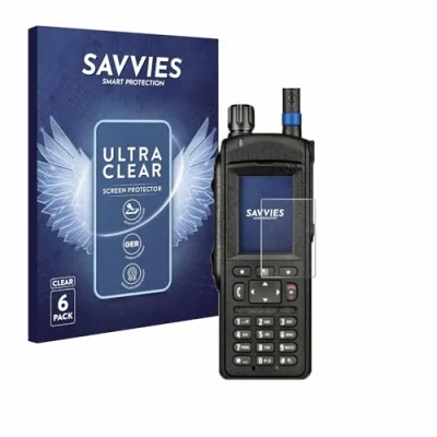 Abbildung von Savvies 6 Stück Schutzfolie für Motorola MTP6650 Displayschutz Folie Ultra Transparent