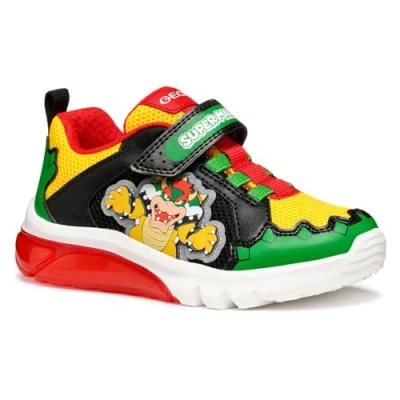 Abbildung von Geox Light UP Nintendo Super Mario Ciberdron BOY Sneaker low für Kinder, Größe: 36, Green/red Schuhe