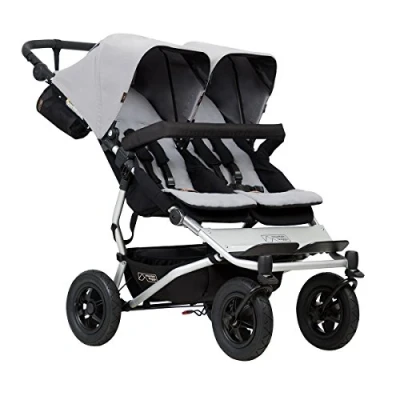 Abbildung von Ausstellunsstück Mountain Buggy duet V3.2 als Doppelsitz silber