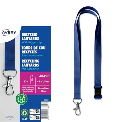 Abbildung von Avery Zweckform Lanyard 4842B 15x440mm blau 10 Stück