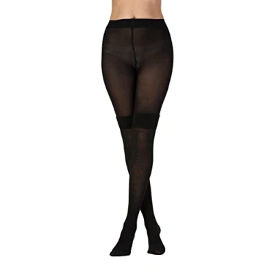 Abbildung von Pretty Polly Damen Secret Socks Tights Strumpfhose, 60 DEN, Schwarz (Black Black), Medium (Herstellergröße: SM)