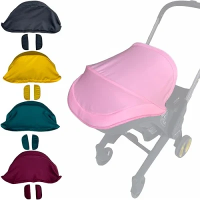 Abbildung von Brogtorl Kinderwagen Überdachung, Sonnenschirm Kompatibel mit Doona Autositz (Rosa)