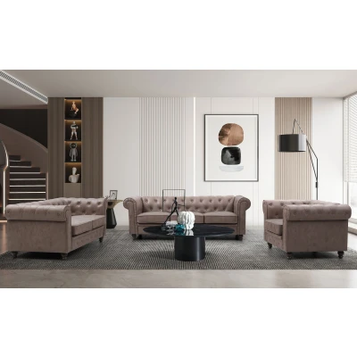 Abbildung von Grand fauteuil Chesterfield Sessel Vintage Menzzo