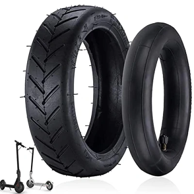 Abbildung von 8 1/2 Replacement Wheels Outer and Inner Tyres, Electric Scooter Rubber Durable Anti Slip Tyre, 8.5 Inch Tyre Wheel Tyres for Mijia M365 (schwarz1)
