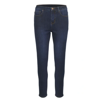 Abbildung von Kaffe Kasinem HW 7/8 Jeans Slim Fit, Damen, Größe: 36, Dark blue denim
