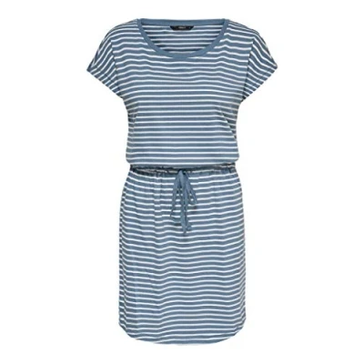 Abbildung von ONLY Damen ONLMAY Life S/S Dress NOOS Kleid, Stripes:Thin Stripe Cloud Dancer Blue Mirage, XS