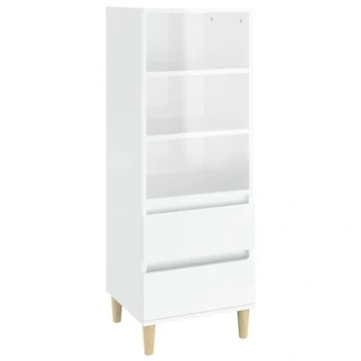 Abbildung von vidaXL Highboard Hochglanz Weiß 40x36x110 cm Holzwerkstoff (1 St)
