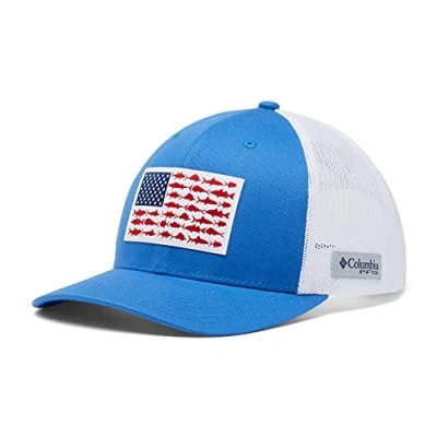 Abbildung von Columbia PFG Fischflaggen Netz Schnappverschluss für Erwachsene, Unisex, Collegiate Navy/Sunset Red, Einheitsgre