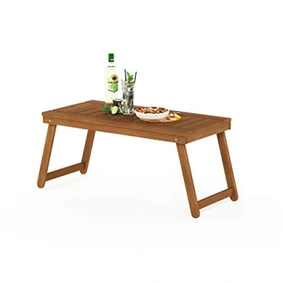 Abbildung von Furinno Tioman Outdoor Klappbank, Natur, 43.15 x 89.9 45 cm