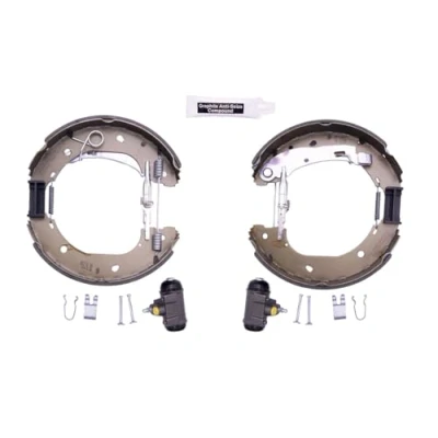 Abbildung von HELLA Shoe Kit Pro 8DB 355 005 091 Bremsensatz, Trommelbremse mit Radbremszylinder, Stellelement FIAT: Ducato II Kastenwagen, Bus