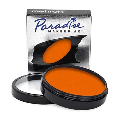 Abbildung von Mehron Paradise Make up AQ Pro Size Perfekt für Bühnen und Bildschirmvorführungen, Spezialeffekte, Cosplay Halloween Wasseraktiviertes Gesichts Körperfarben 40 g Orange