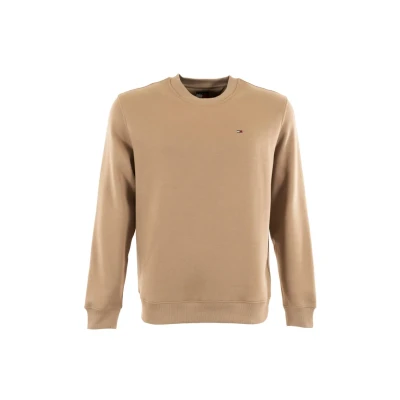 Abbildung von Tommy Jeans Herren Sweatshirt Regular Fit Flag Fleece Rundhalsausschnitt, Beige (Coastal Taupe), S