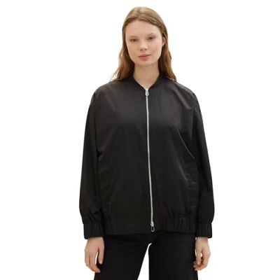 Abbildung von Tom Tailor Denim Damen Loose Fit College Bomberjacke, 14482 Deep Black, L