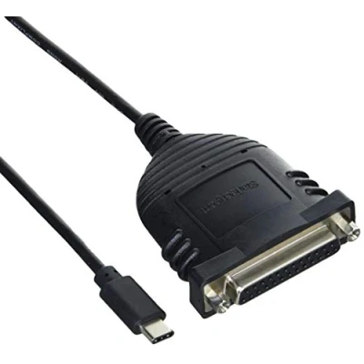 Abbildung von StarTech.com USB C auf Parallel Druckerkabel zu DB25 Adapter Bus Powered