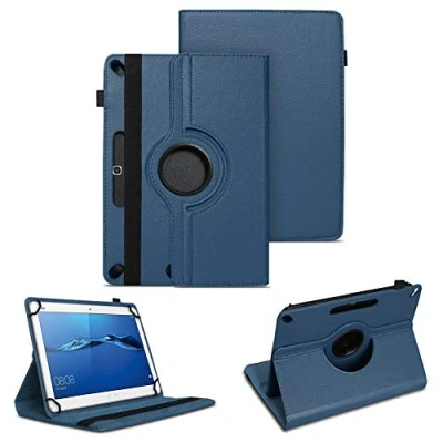 Abbildung von NAUC Hülle Tablet Tasche kompatibel für Huawei MediaPad M3 Lite 10 Schutzhülle Case Cover 360 Drehbar, Farben:Blau