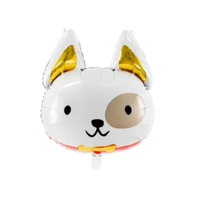 Abbildung von PartyDeco Ballon Folie Hund Geburtstag Kopf Matt Abmessungen ca. 45 x 50 CM