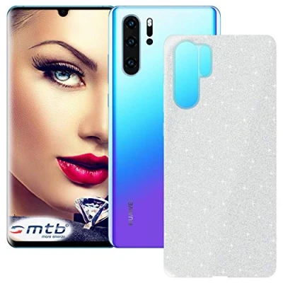 Abbildung von mtb more energy® TPU Hülle Shine für Huawei P30 Pro, P30Pro New Edition (6.47&#039;&#039;) Silber Glitzer Effekt flexibel Schutzhülle Case Cover Tasche