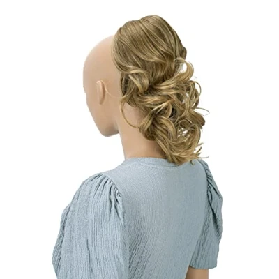 Abbildung von CAISHA 30cm Haarteil Mia Zopf Haarverlängerung mit Kordelverschluss Voluminös Gewellt Hellbraun Mix PH212