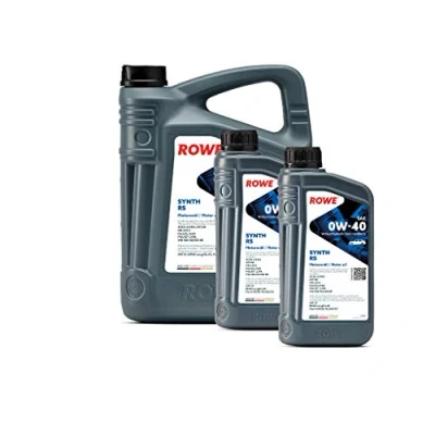 Abbildung von ROWE 5 + 2x 1 Liter HIGHTEC SYNTH RS SAE 0W 40 Motorenöl Pkw Motoröl für moderne und sportliche Otto oder Dieselmotoren, mit ohne Turboaufladung