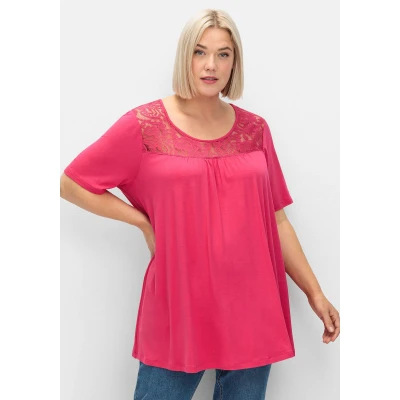 Abbildung von Sheego Tshirt print, Damen, Größe: 40/42, Sorbet pink