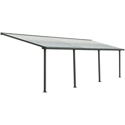 Abbildung von Canopia by Palram Olympia Aluminium Überdachung Grau 294x924 cm Veranda